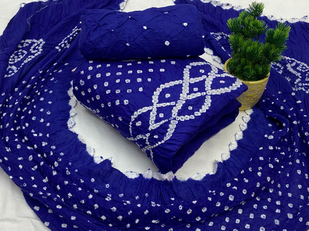 Cotton Satin Self Colour Kutch Bandhani Ethenika.com