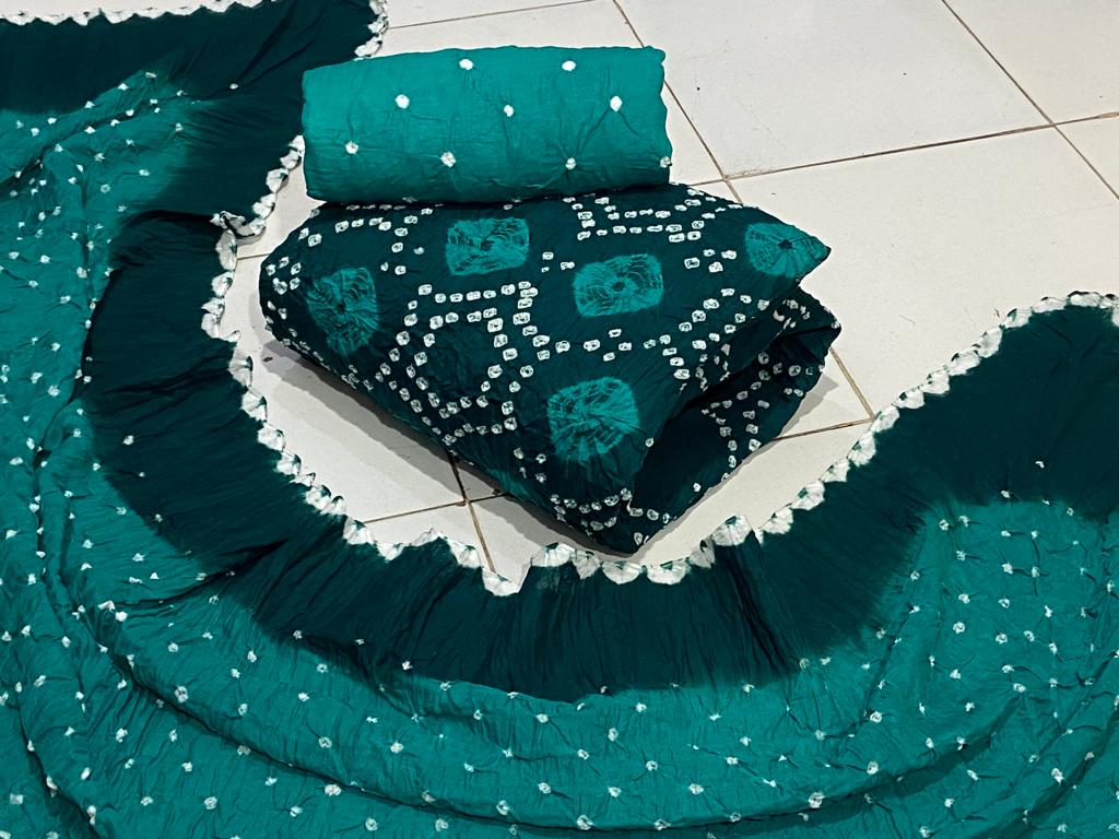 Cotton Self Colour Bandhani Salwar Material Ethenika.com