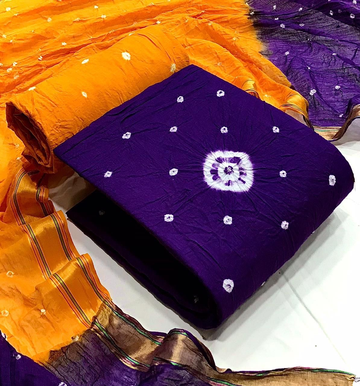 Rayon Bandhani Dress Material - Premium from Ethenika.com - Just INR 1390! Shop now at Ethenika.com