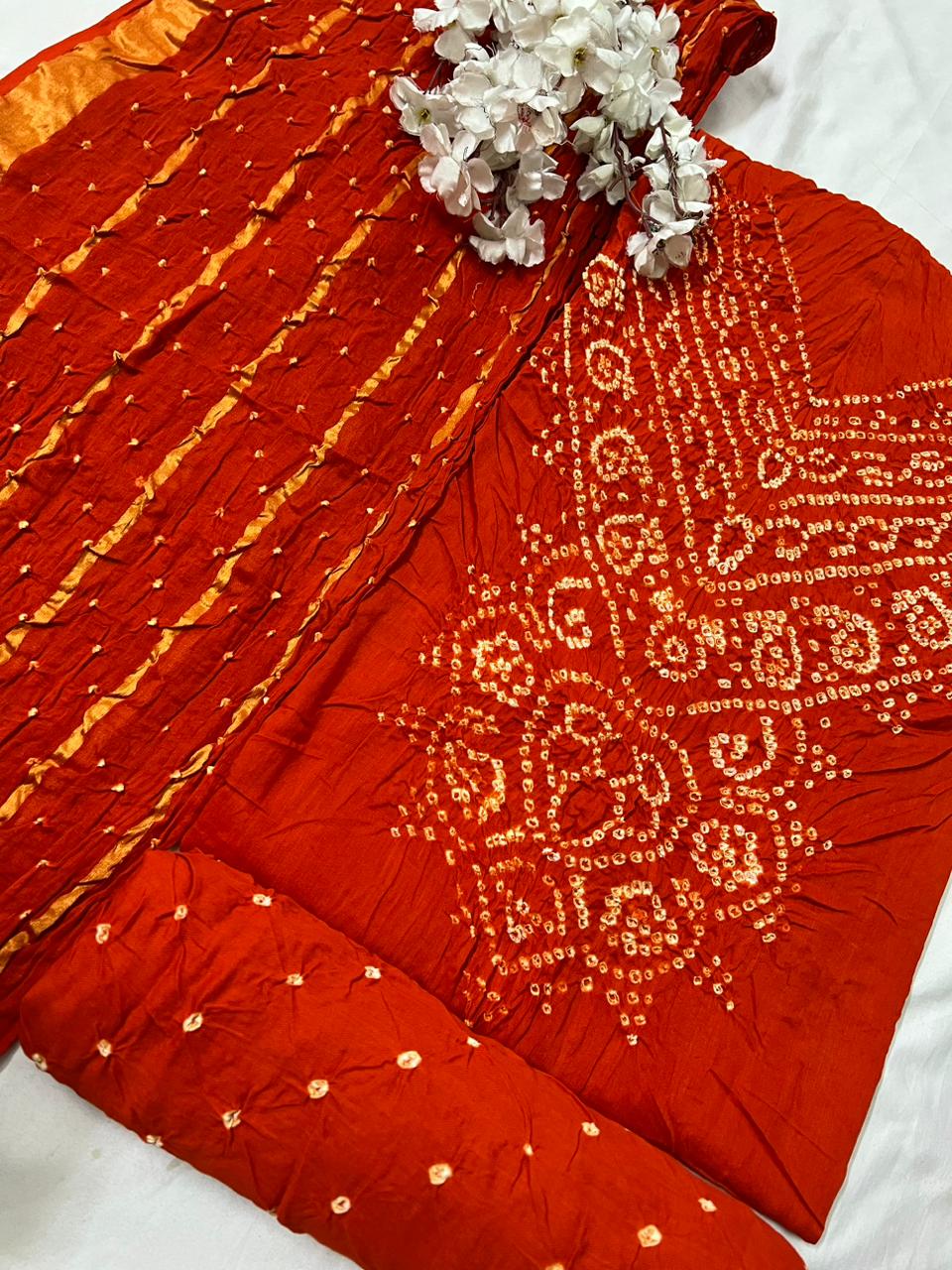 Cotton Kusum Neck work Bandhani Dress Material - Premium from Ethenika.com - Just INR 1590! Shop now at Ethenika.com