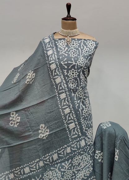 Cotton Original Hand Blocked Wax Batik Dress Material - Premium  from Ethenika.com  - Just INR 1490! Shop now at Ethenika.com 
