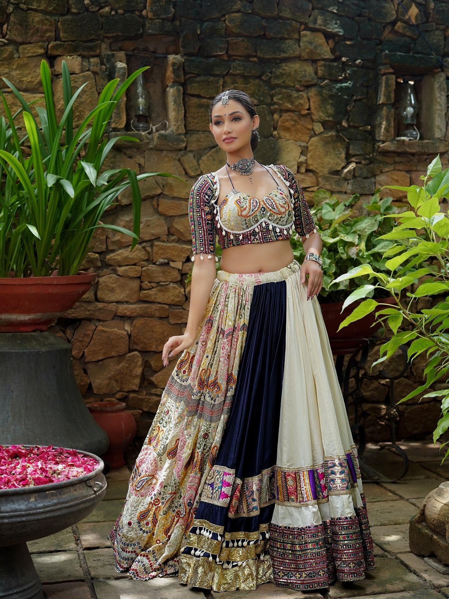 Designer Chaniya Choli | Mirror Work Muslin | Navratri 2026
