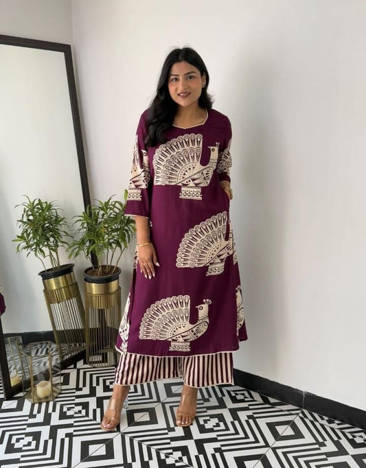 Pure Cotton Summer Kurti Pant Set for Women