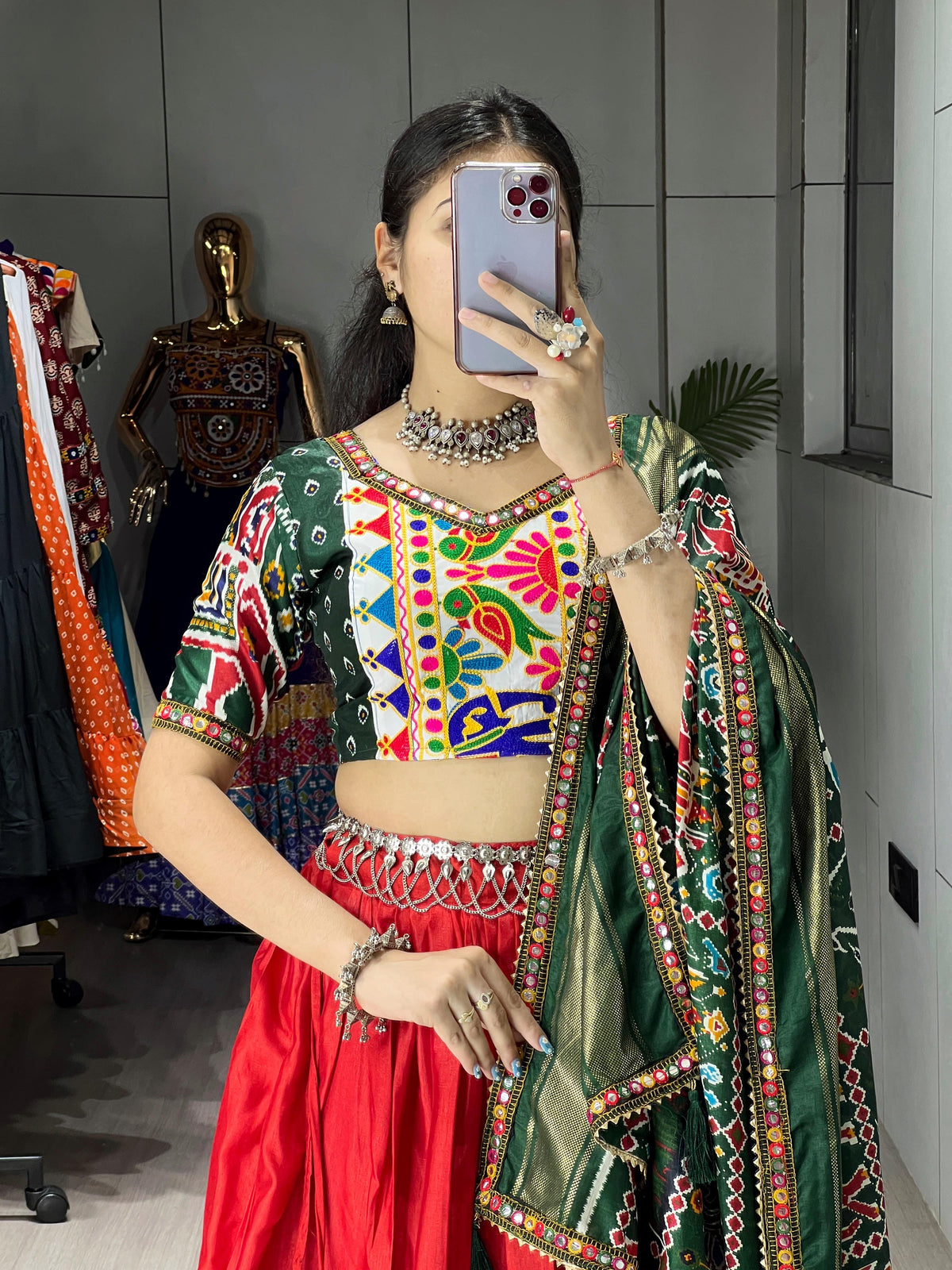 Dola Silk Patola Print Designer Chaniya Choli for Navratri