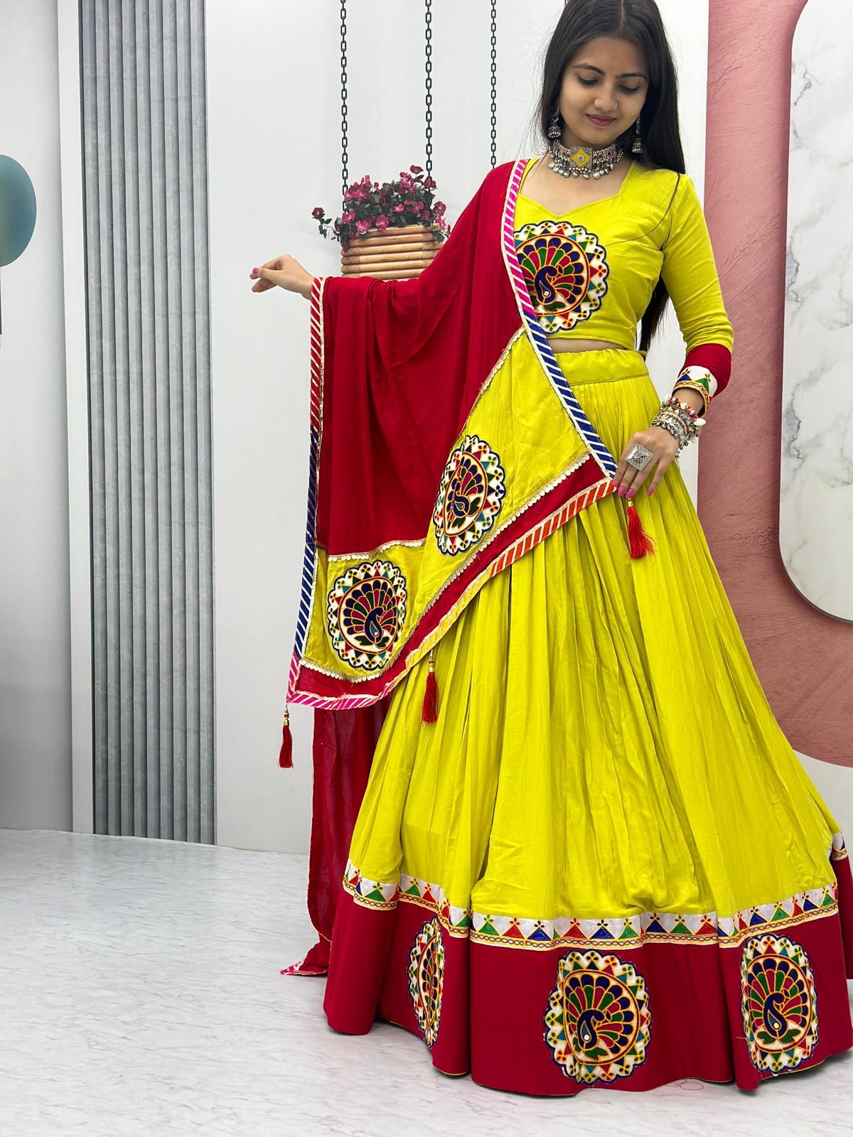 Pure Cotton Gamthi work Navratrti Special Chaniya Choli - Premium  from Ethenika.com - Just INR 2990! Shop now at Ethenika.com 