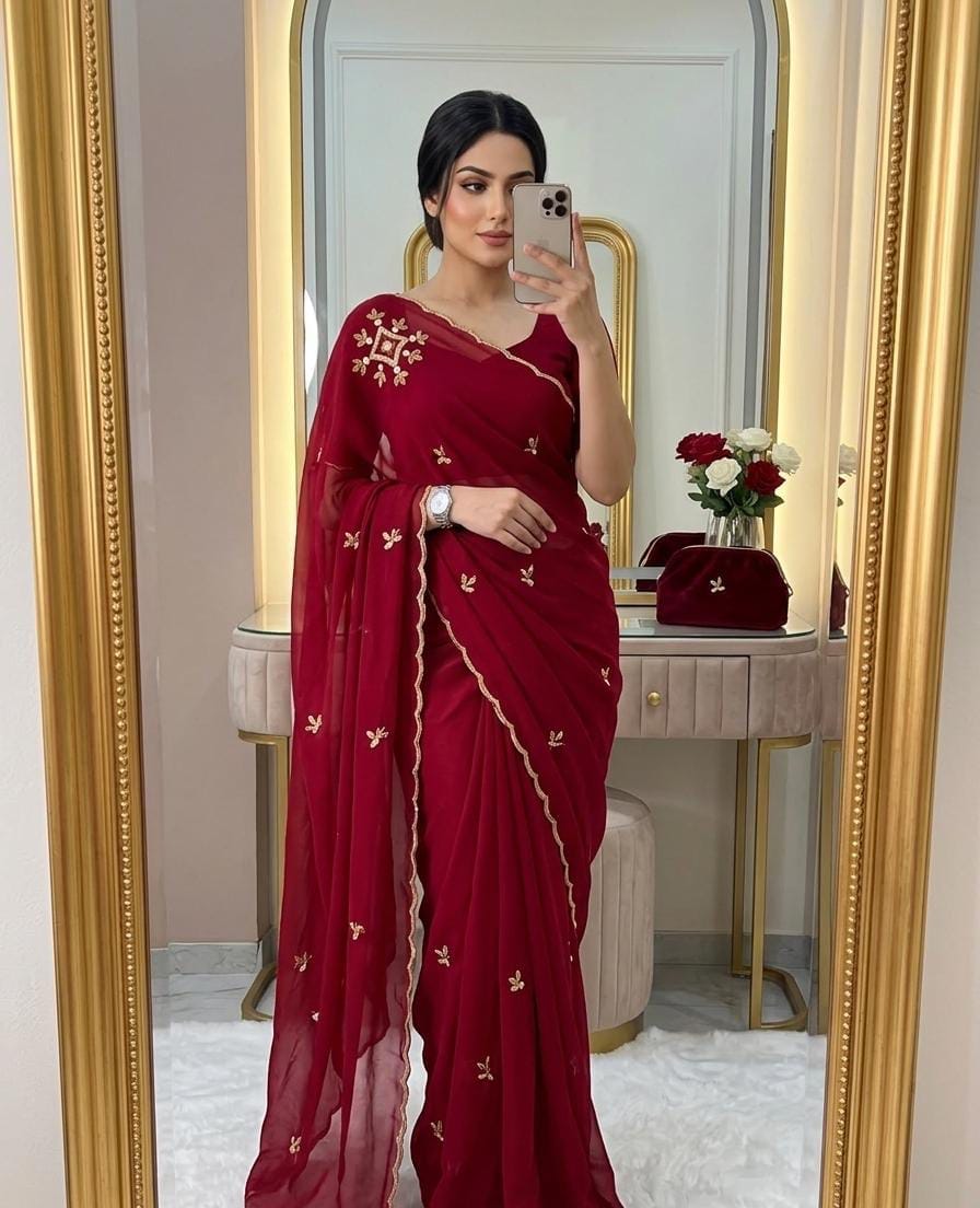 Georgette Hand Work Saree