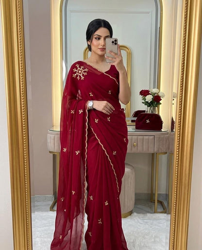 Georgette Hand Work Saree
