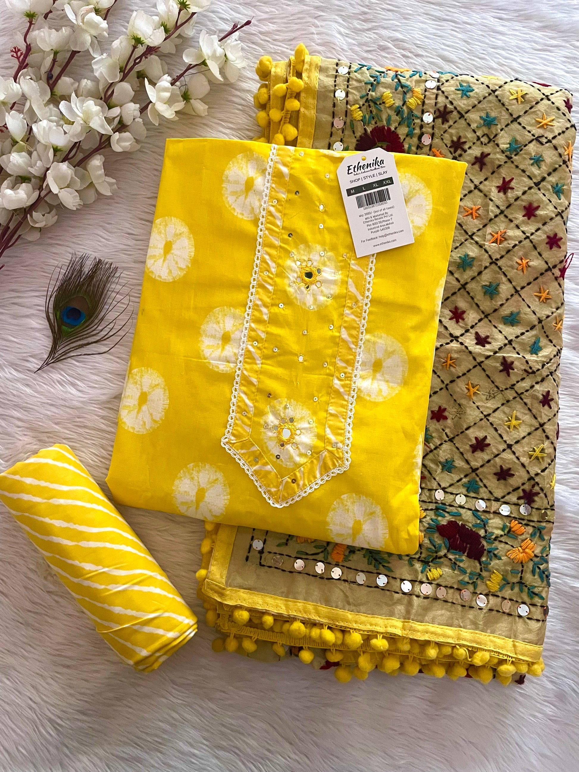 cotton dress material combo offer Cotton Dress Material - Cotton Unstitched Salwar Suit Sets with Dupatta