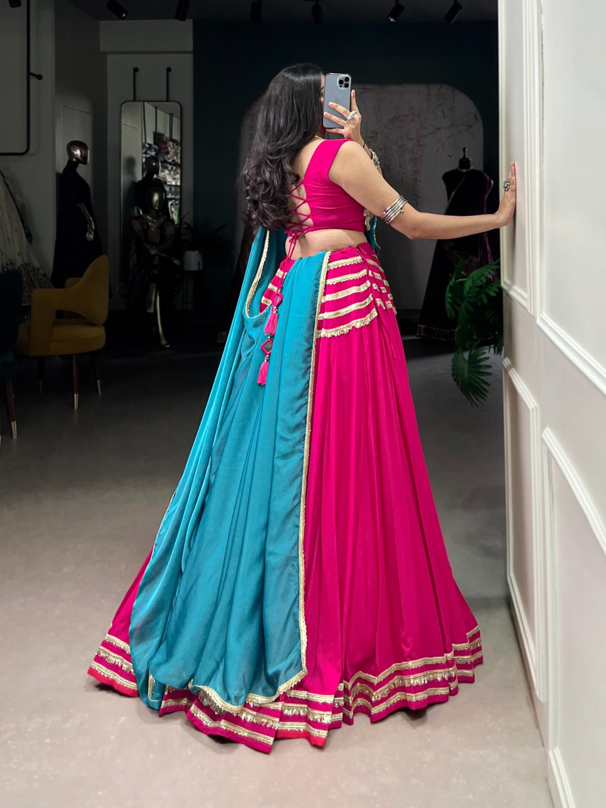 Rayon Sequence Lace with Kodi Work Navratri Special Designer Chaniya Choli (Ready to Wear)