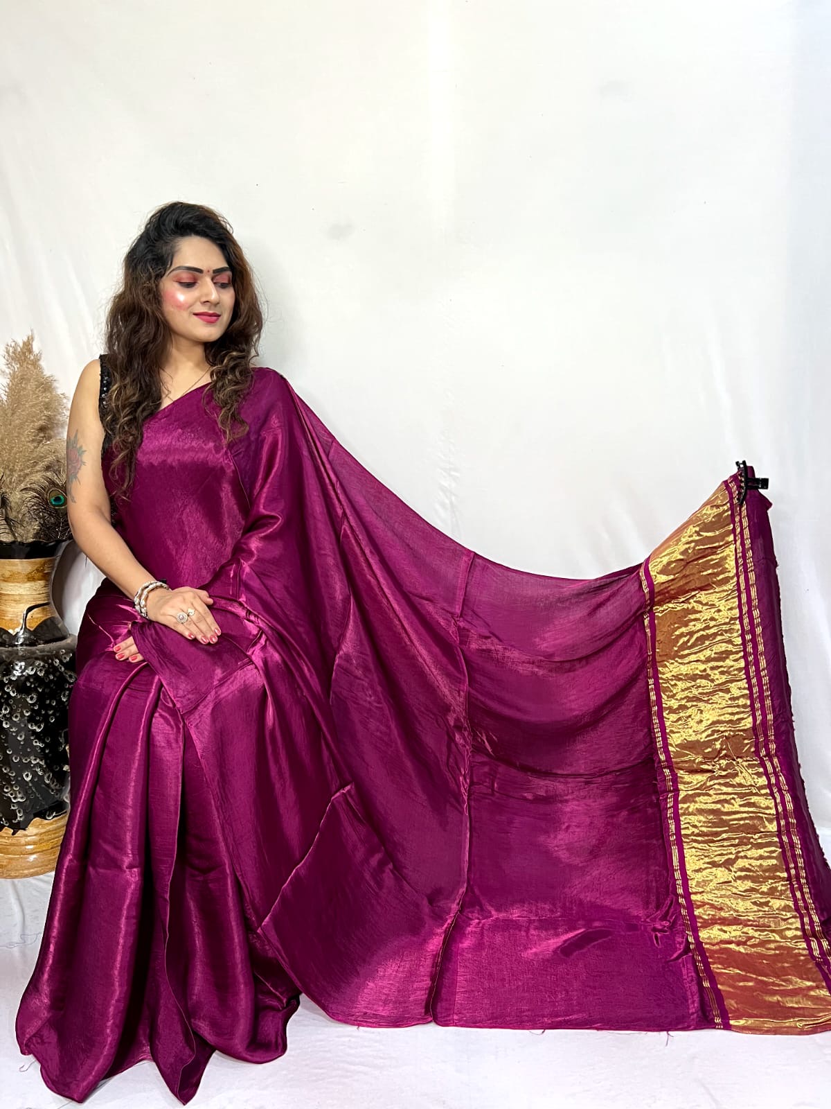 Modal Silk Lagdi Zari Pallu Saree - Premium  from Ethenika.com  - Just INR 4990! Shop now at Ethenika.com 