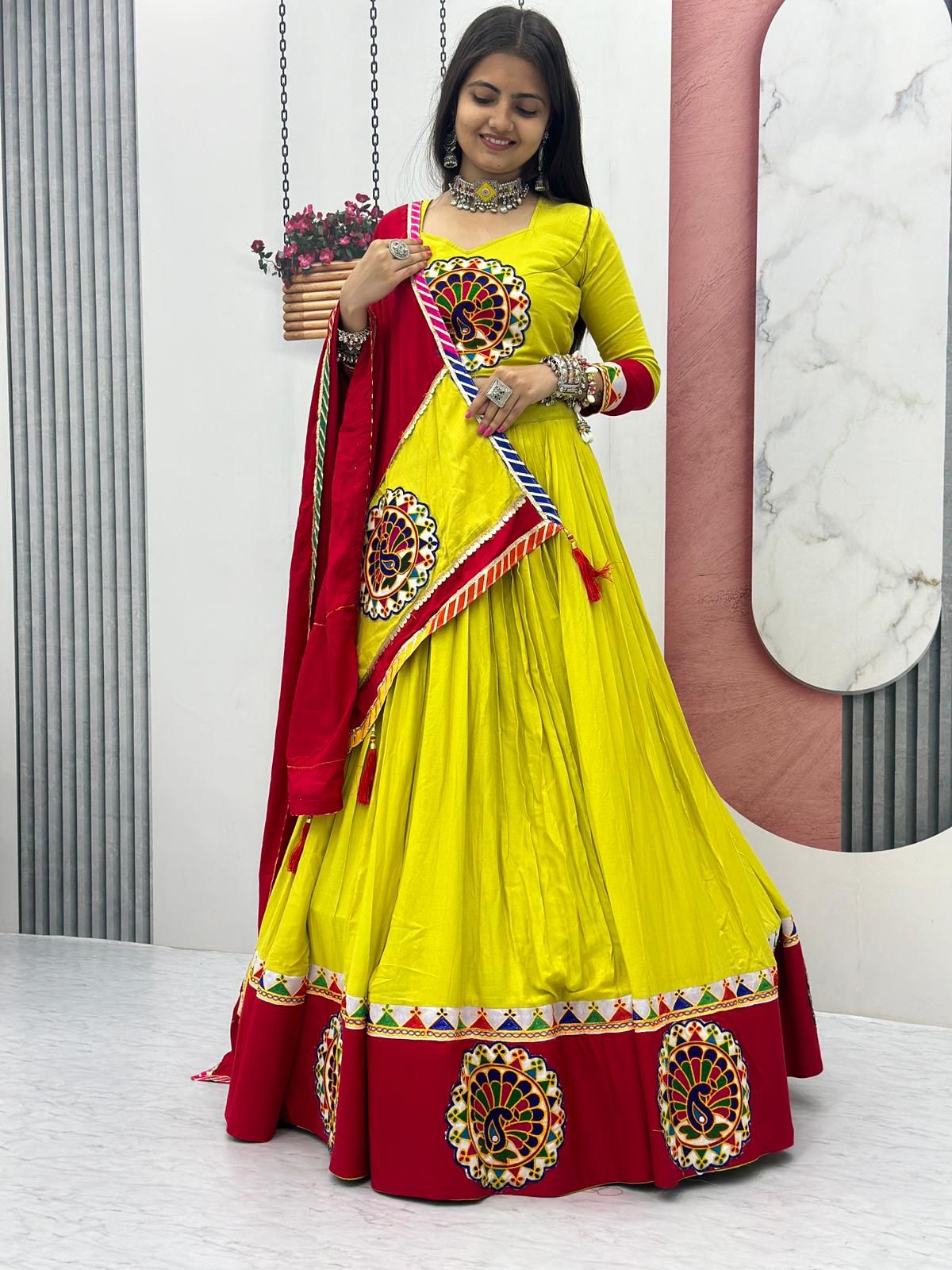 Pure Cotton Gamthi work Navratrti Special Chaniya Choli - Premium  from Ethenika.com - Just INR 2990! Shop now at Ethenika.com 