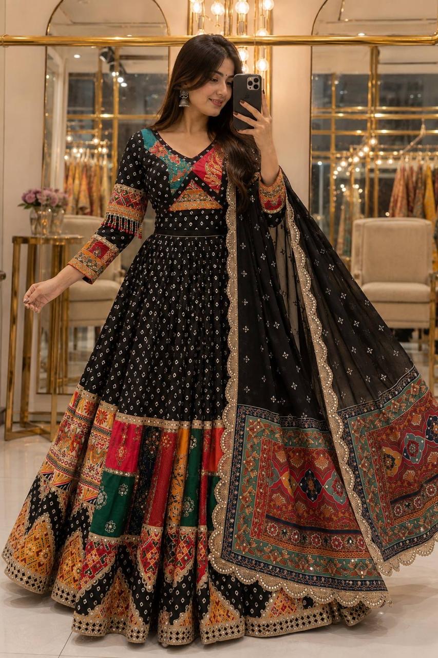 Muslin Digital Print Designer Chaniya Choli