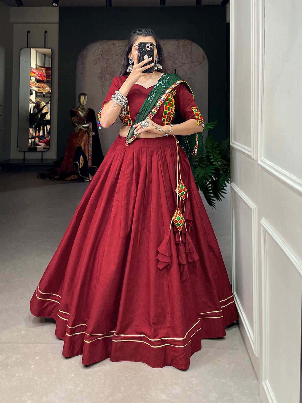 Pure Cotton Gota Patti work Navratri special Lehenga Choli - Premium  from Ethenika.com - Just INR 3290! Shop now at Ethenika.com 