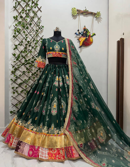 Muslin Cotton Mirror Work Chaniya Choli - Styled Look