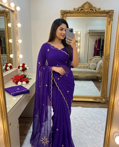 Georgette Hand Work Saree