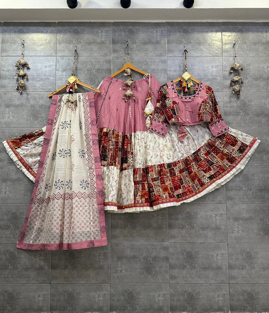 Pure Cotton Real Mirror work Heavy Chaniya choli