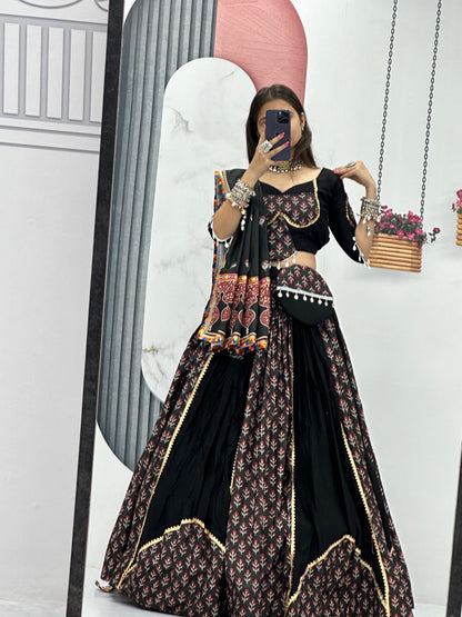 Ajrakh Print Gamthi work Navratri Special Chaniya Choli with Purse - Premium  from Ethenika.com - Just INR 2999! Shop now at Ethenika.com 