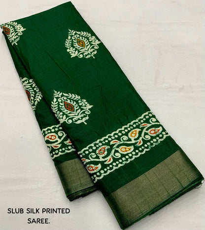 Soft Silk Batik Print Saree - Premium  from Ethenika.com  - Just INR 1590! Shop now at Ethenika.com 