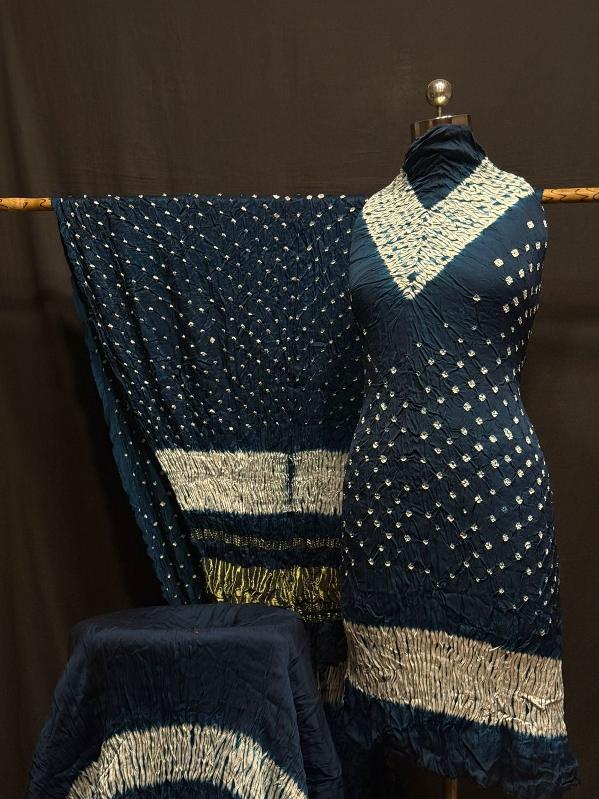 Modal Silk Shibori Bandhani Dress Material (Unstitched) - Premium  from Ethenika.com  - Just INR 6990! Shop now at Ethenika.com 