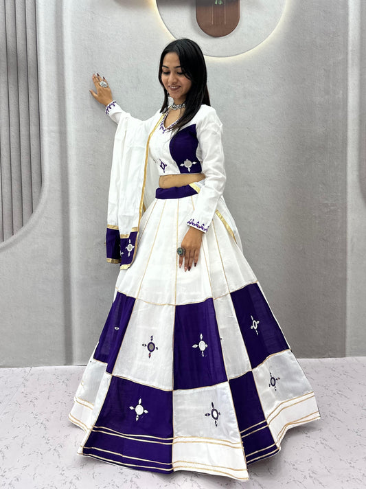 Pure Cotton Mirror Work Designer Chaniya Choli