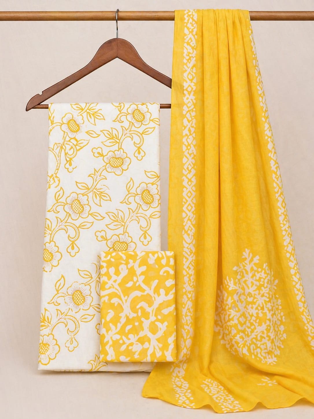 Cotton Authentic Block Print Work Summer Special Batik Dress Material