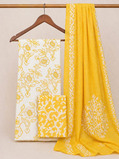 Cotton Authentic Block Print Work Summer Special Batik Dress Material