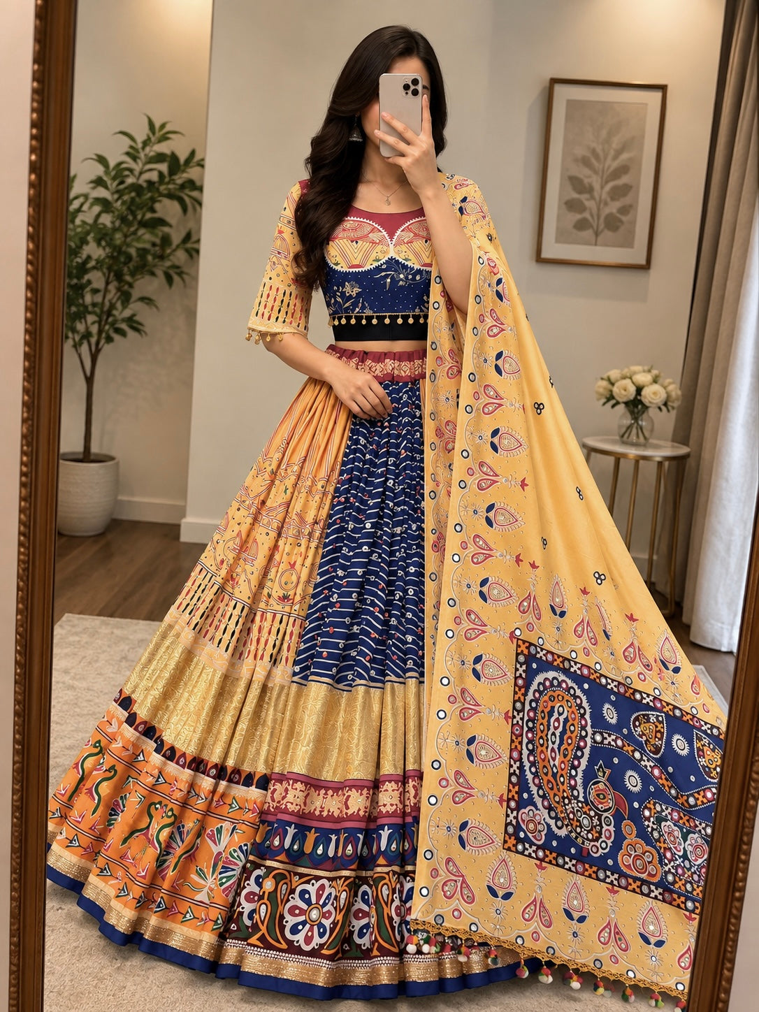 Muslin Digital Print Designer Chaniya Choli