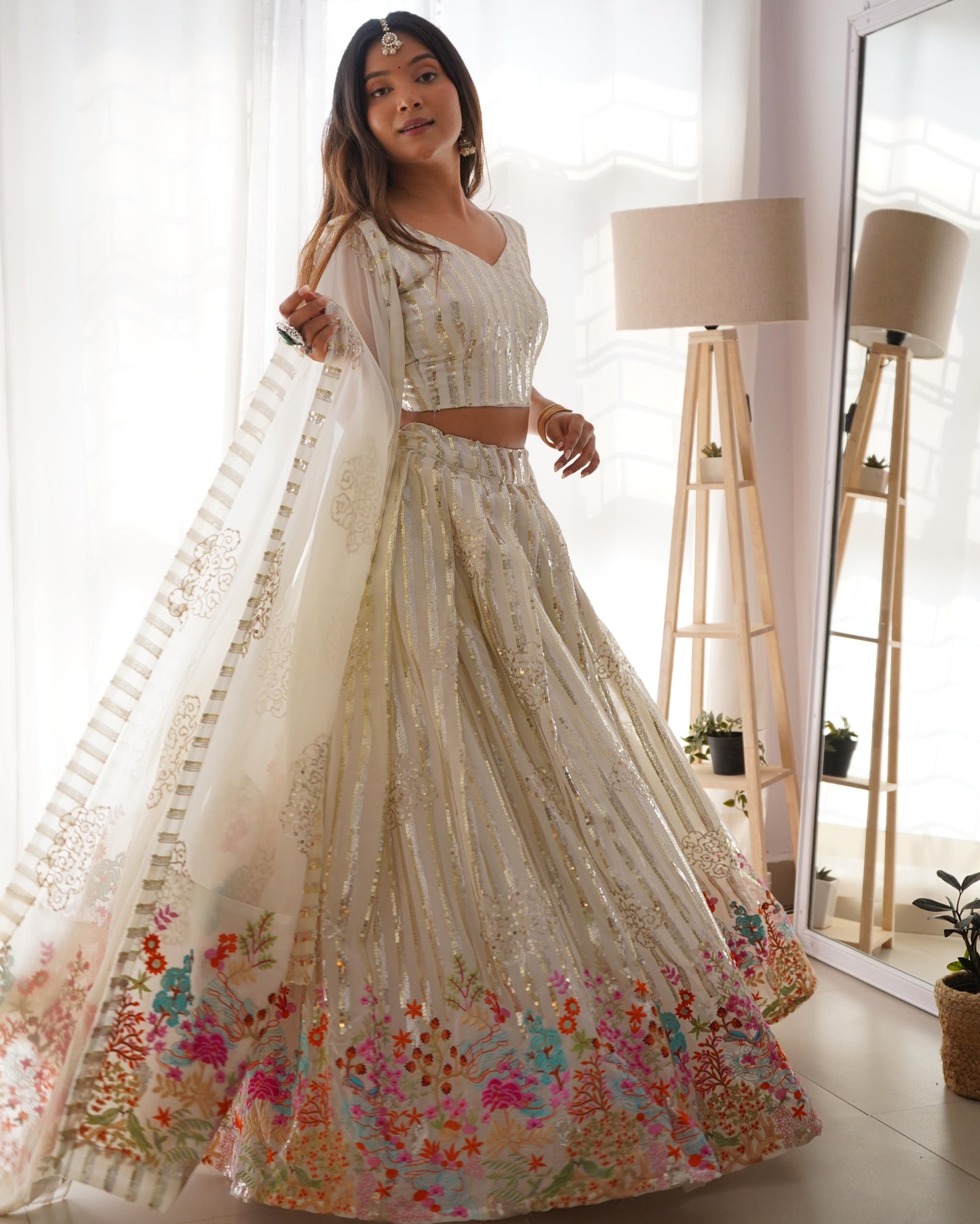Faux Georgette Sequence Embroidery work  Lehenga Choli - Premium  from Ethenika.com  - Just INR 4990! Shop now at Ethenika.com 
