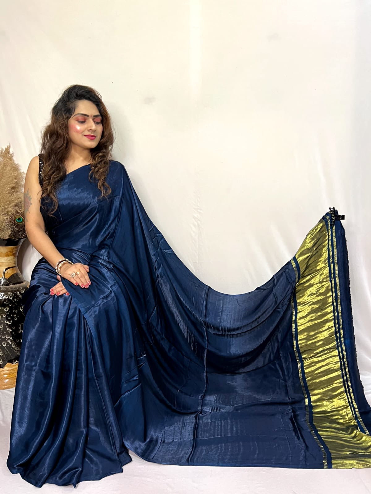 Modal Silk Lagdi Zari Pallu Saree - Premium  from Ethenika.com  - Just INR 4990! Shop now at Ethenika.com 