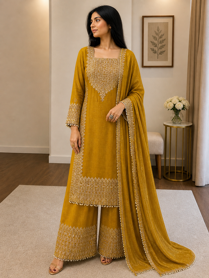 Fendi Silk Designer Party Wear Suit Set