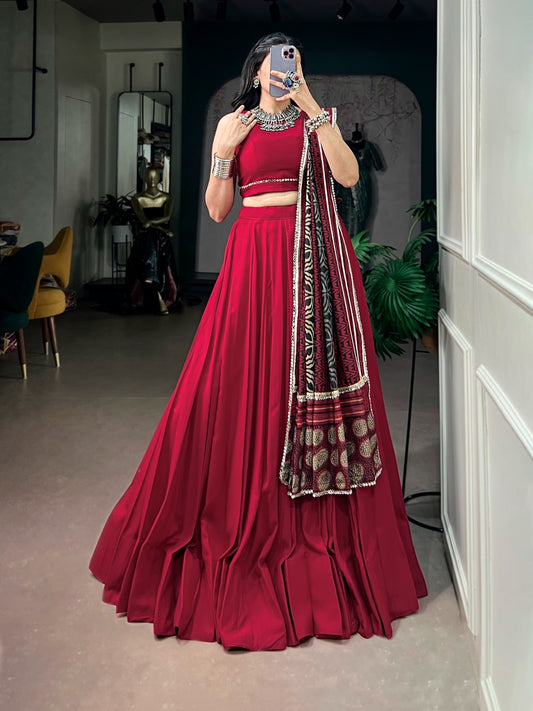 Rayon Mirror Lace Work Chaniya Choli | Navratri Garba Wear