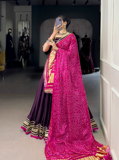 Pastel Silk Georgette Mirror Work Navratri Special Designer Chaniya Choli (Ready to Wear)