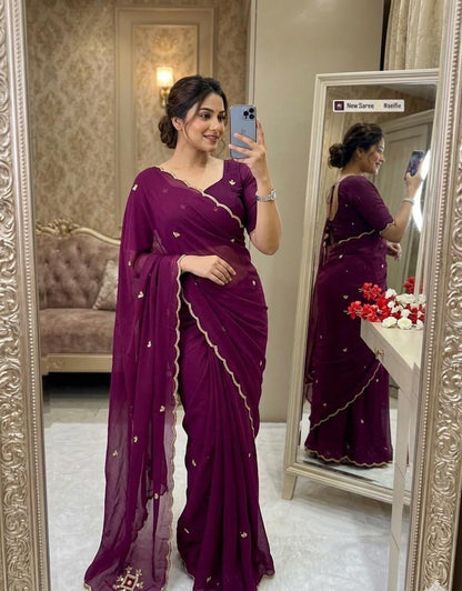 Georgette Hand Work Saree