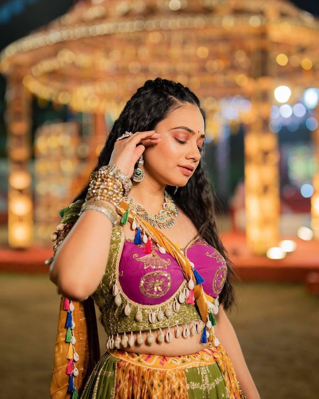 Muslin Digital Print with Mirror Work Chaniya Choli