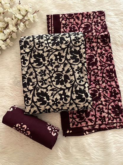Soft Cotton Authentic Hand Blocked Batik Dress Material (Unstitched) - Premium  from Ethenika.com  - Just INR 1690! Shop now at Ethenika.com 