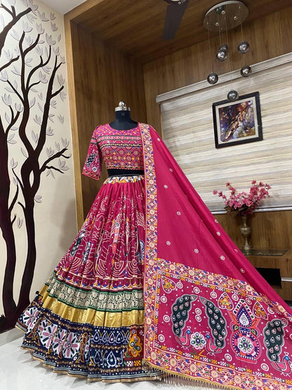 Soft Muslin Digital Print Mirror work Navratri Special Chaniya Choli - Premium  from Ethenika.com  - Just INR 3090! Shop now at Ethenika.com 