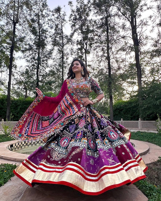 Digital Print Mirror Work Designer Navratri Special Chaniya Choli