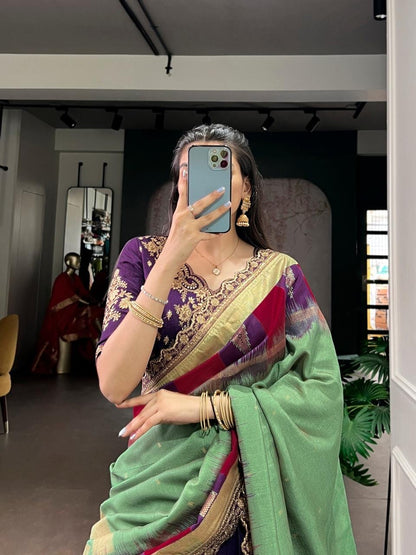 Vachitra Silk Sequence Thread Embroidery Work Designer Lehenga Choli Set