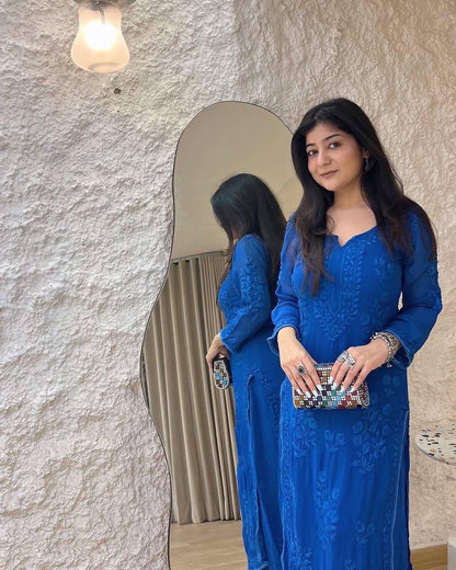 Ethenika Chikankari Kurta Set