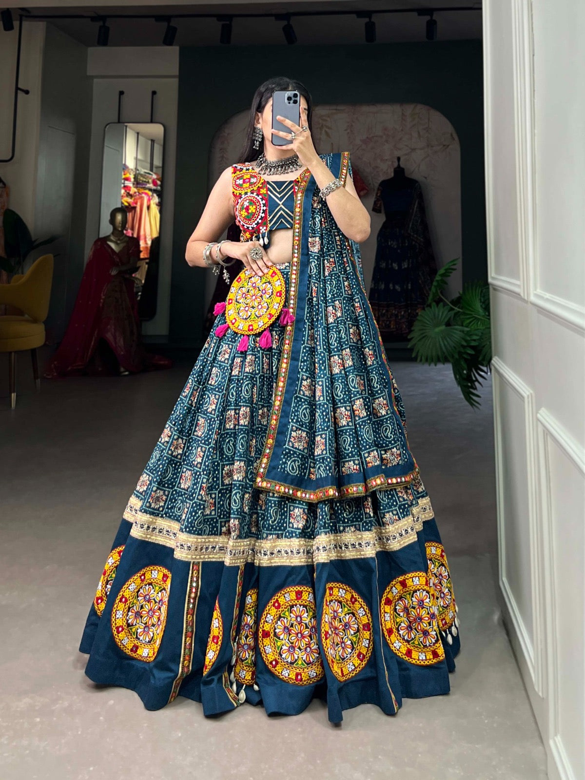 Rayon Printed Foil Gamthi Work Navratri Special Chaniya Choli - Premium  from Ethenika.com  - Just INR 4990! Shop now at Ethenika.com 