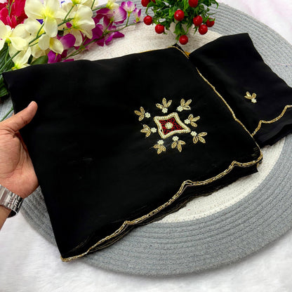 Georgette Hand Work Saree