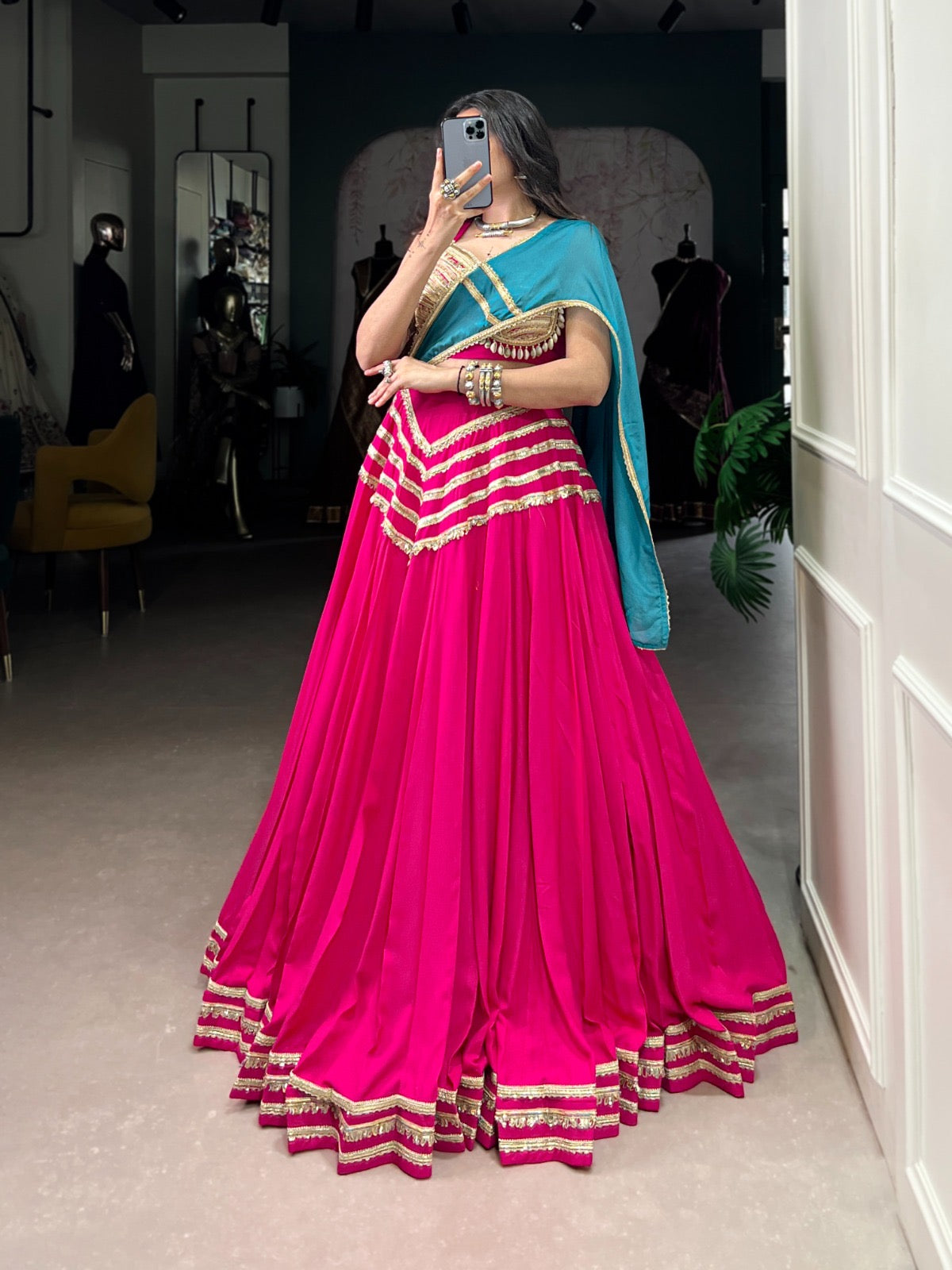Rayon Sequence Lace with Kodi Work Navratri Special Designer Chaniya Choli (Ready to Wear)
