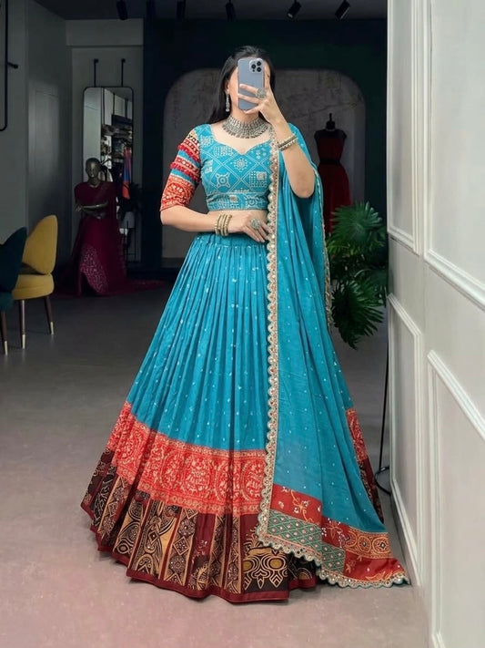 Muslin Digital Print Chaniya Choli
