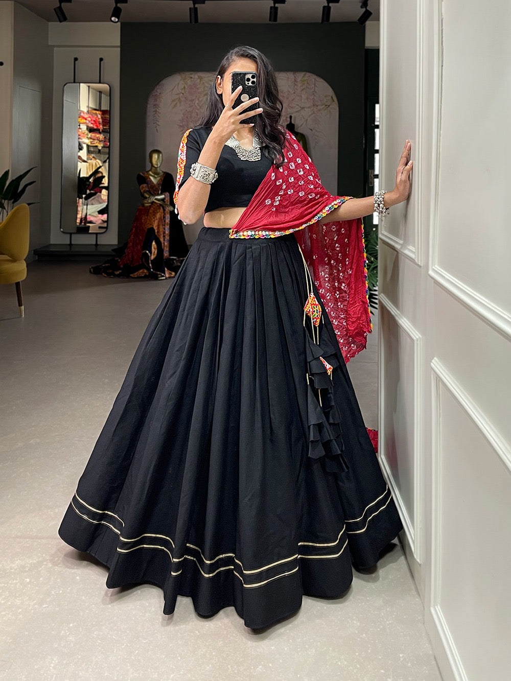 Pure Cotton Gota Patti work Navratri special Lehenga Choli - Premium  from Ethenika.com - Just INR 3290! Shop now at Ethenika.com 