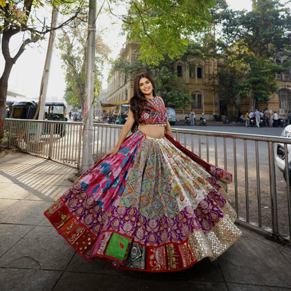 Ethenika Trending Muslin Digital Print Designer Chaniya Choli For Garba