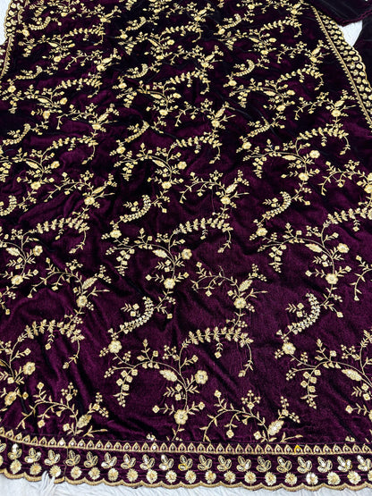Winter Special Velvet Designer Suit (Stitched) - Premium  from Ethenika.com  - Just INR 2990! Shop now at Ethenika.com 