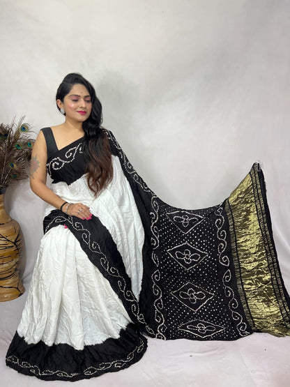 Modal Silk Bandhani Saree
