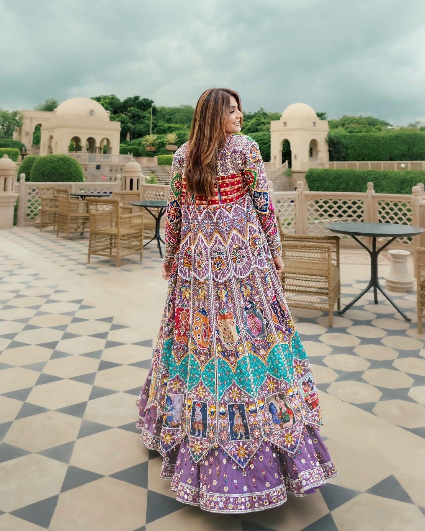 Navratri Designer Chaniya Choli | Muslin Cotton | Mirror Work | Free Size 38-44