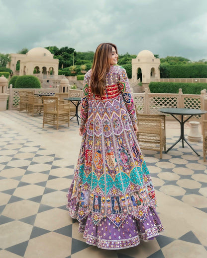 Navratri Designer Chaniya Choli | Muslin Cotton | Mirror Work | Free Size 38-44
