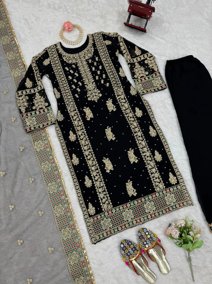 Faux Georgette Moti Work with Thread Embroidery Pakistani Suit (Ready To Wear) - Premium  from Ethenika.com  - Just INR 4990! Shop now at Ethenika.com 
